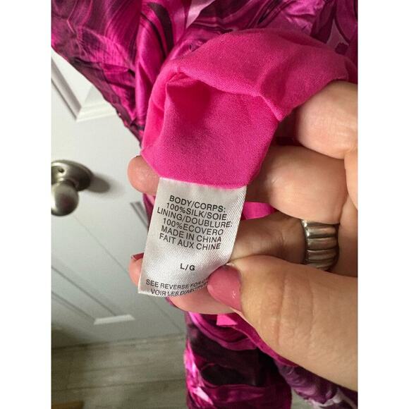 Cami NYC Agnes Pink Silk One Shoulder Asymmetrical Dress Size Large - Picture 7 of 7